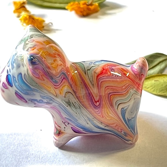 Daqi (or Chinese Lacquer) Dog Craving Hand Made From Sandalwood - Picture 2 of 8